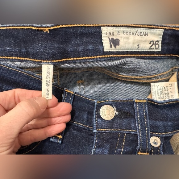 Rag & Bone High Rise Skinny Jeans in Heritage - Picture 7 of 9